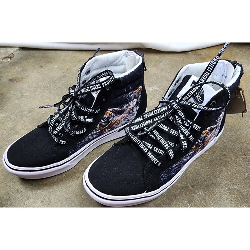 Vans x Discovery Tiger ComfyCush SK8-Hi Project Cat Sneakers Kids size 2.5 L